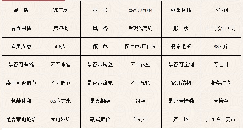 不锈钢餐桌