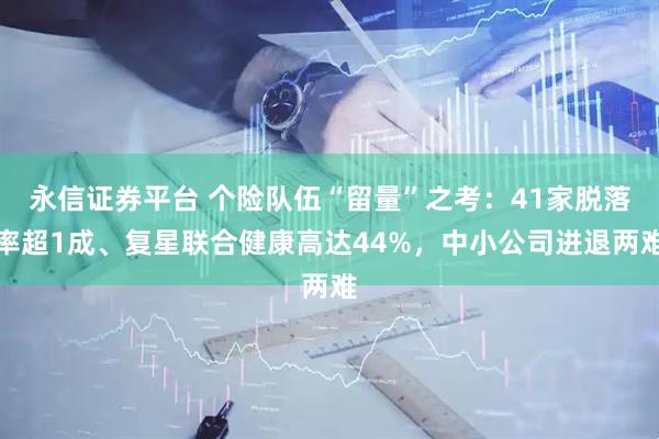 永信证券平台 个险队伍“留量”之考：41家脱落率超1成、复星联合健康高达44%，中小公司进退两难